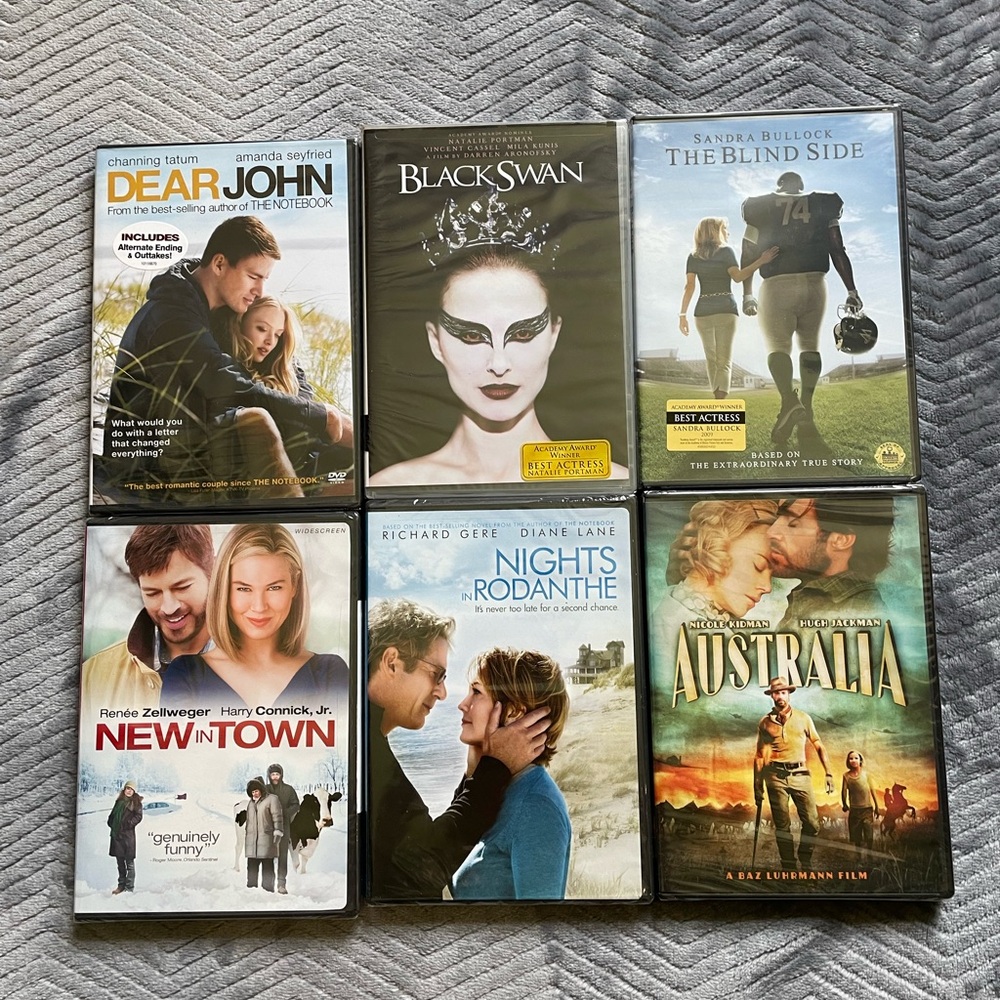 Lot of 6 New Sealed DVD Romance/Drama